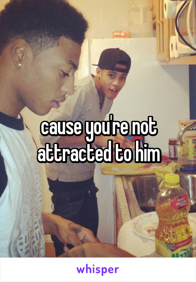 cause you're not attracted to him