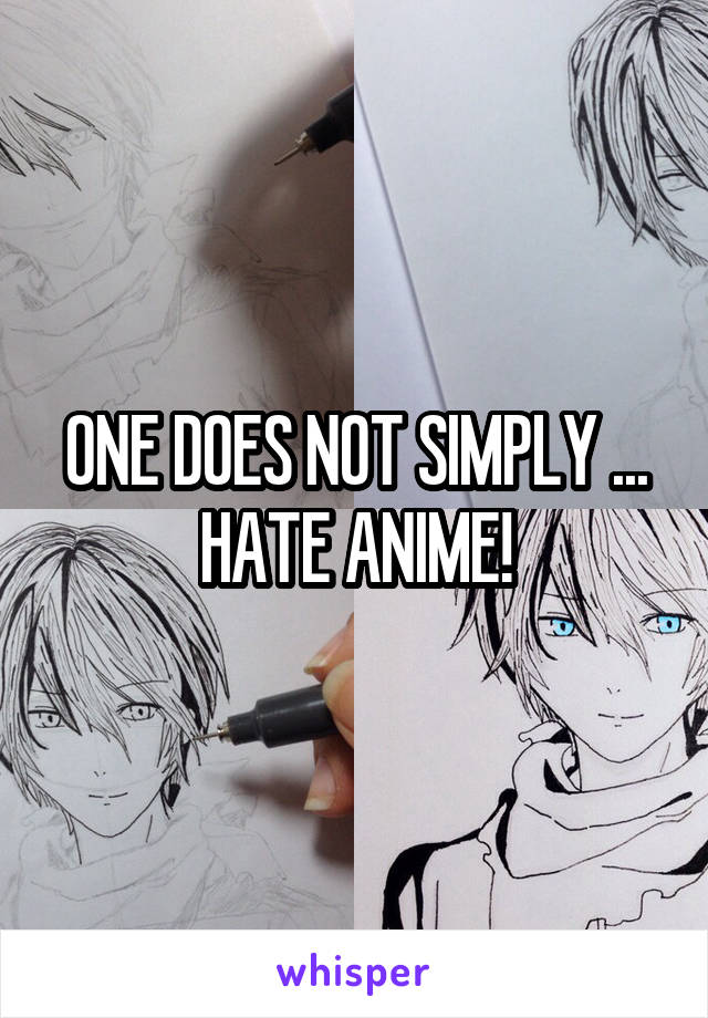 ONE DOES NOT SIMPLY ... HATE ANIME!