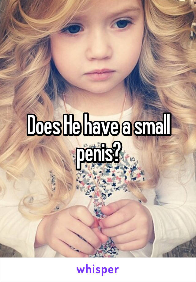 Does He have a small penis?