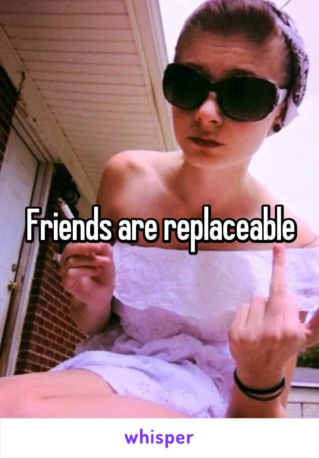 Friends are replaceable