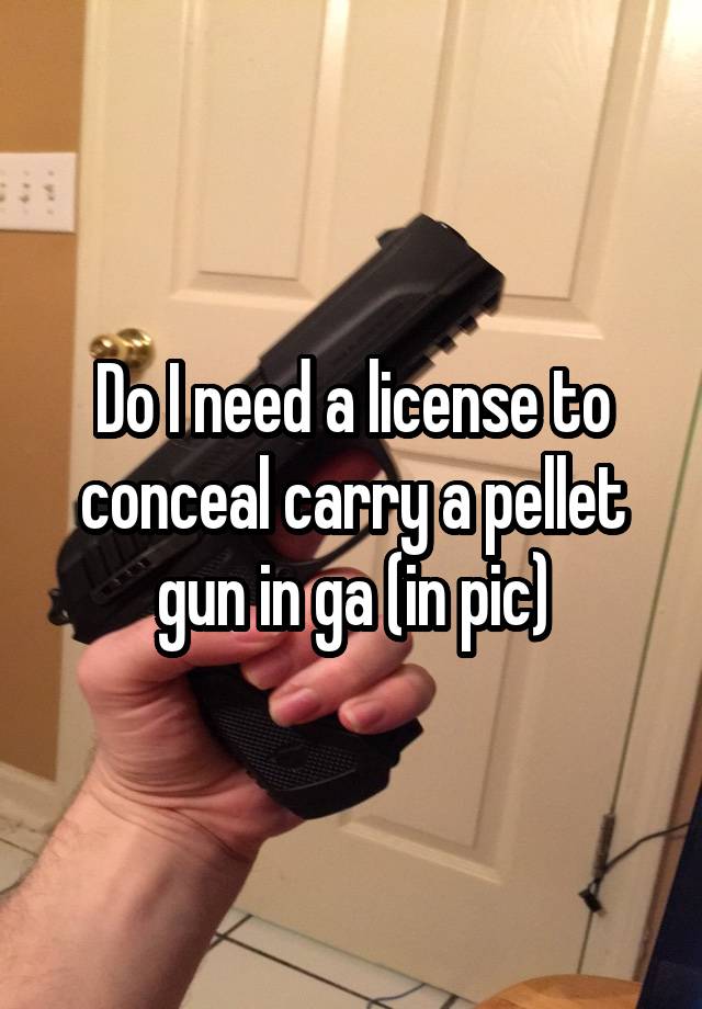 Do I need a license to conceal carry a pellet gun in ga (in pic)