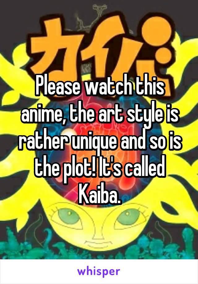 Please watch this anime, the art style is rather unique and so is the plot! It's called Kaiba.