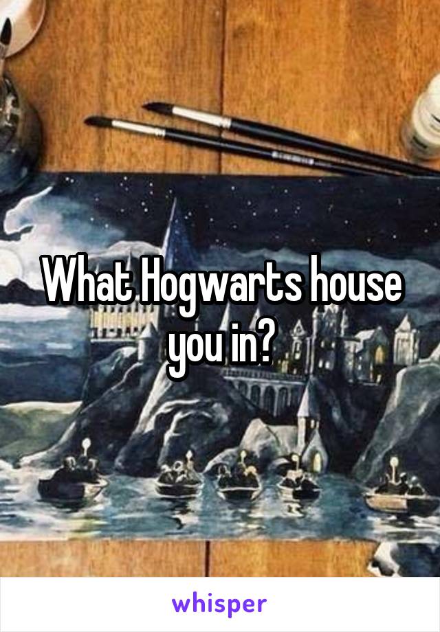 What Hogwarts house you in?