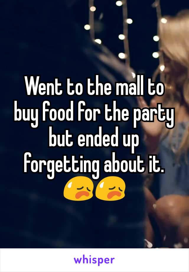 Went to the mall to buy food for the party but ended up forgetting about it.
😥😥