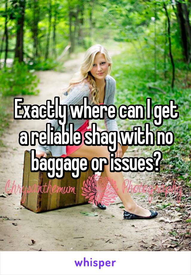 Exactly where can I get a reliable shag with no baggage or issues?