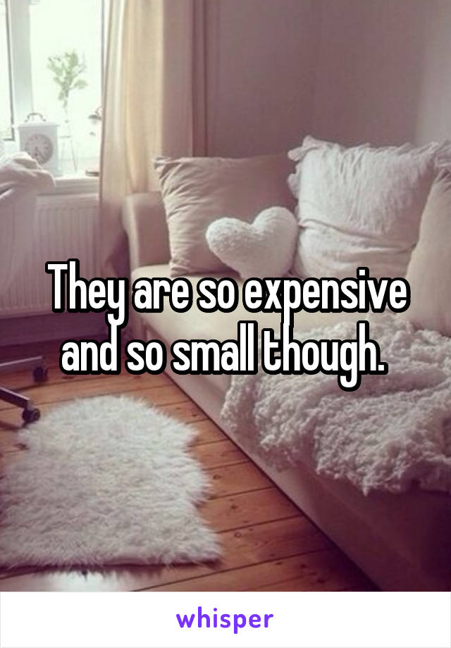 They are so expensive and so small though. 