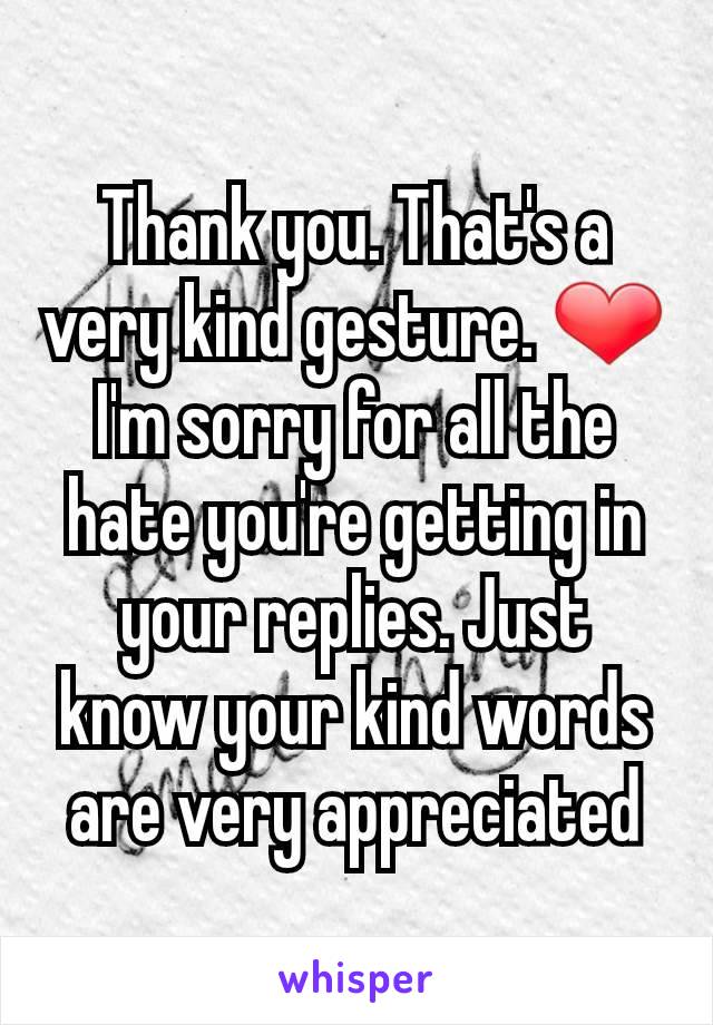 Thank you. That's a very kind gesture. ❤
I'm sorry for all the hate you're getting in your replies. Just know your kind words are very appreciated