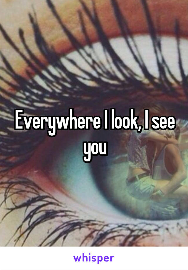 Everywhere I look, I see you