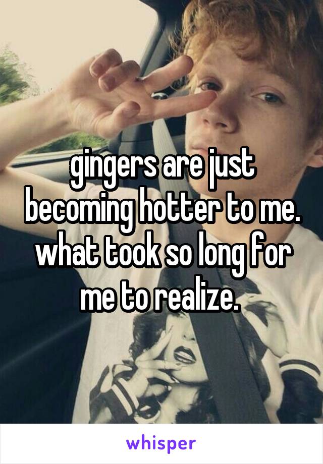 gingers are just becoming hotter to me. what took so long for me to realize. 
