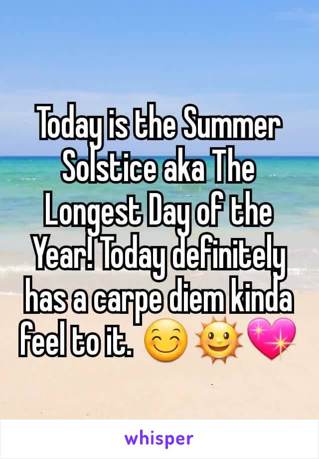 Today is the Summer Solstice aka The Longest Day of the Year! Today definitely has a carpe diem kinda feel to it. 😊🌞💖