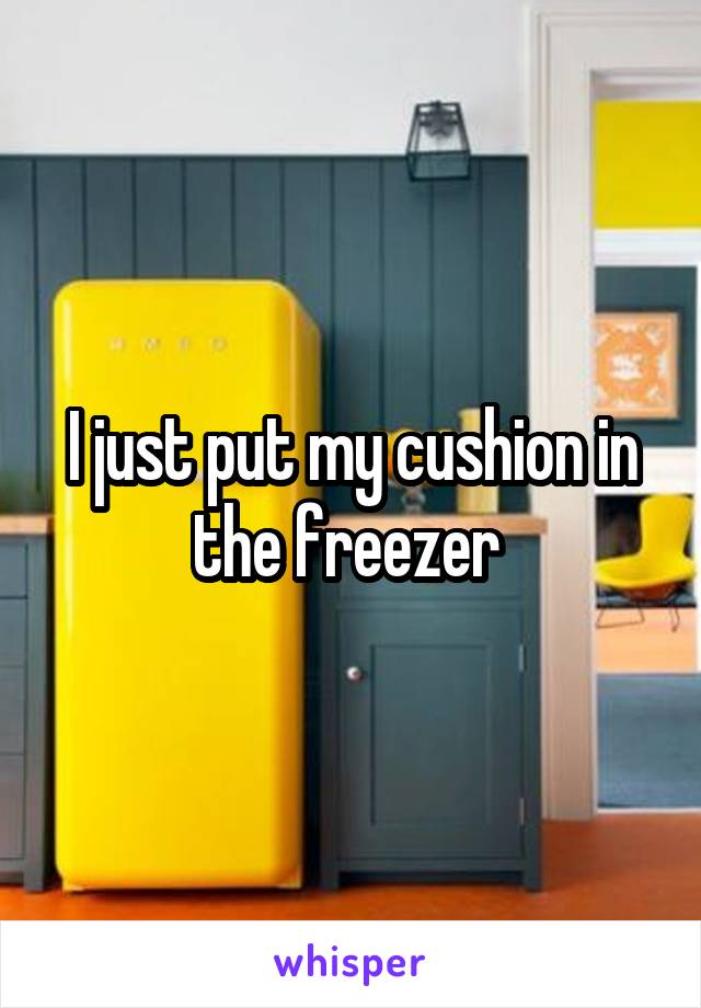 I just put my cushion in the freezer 