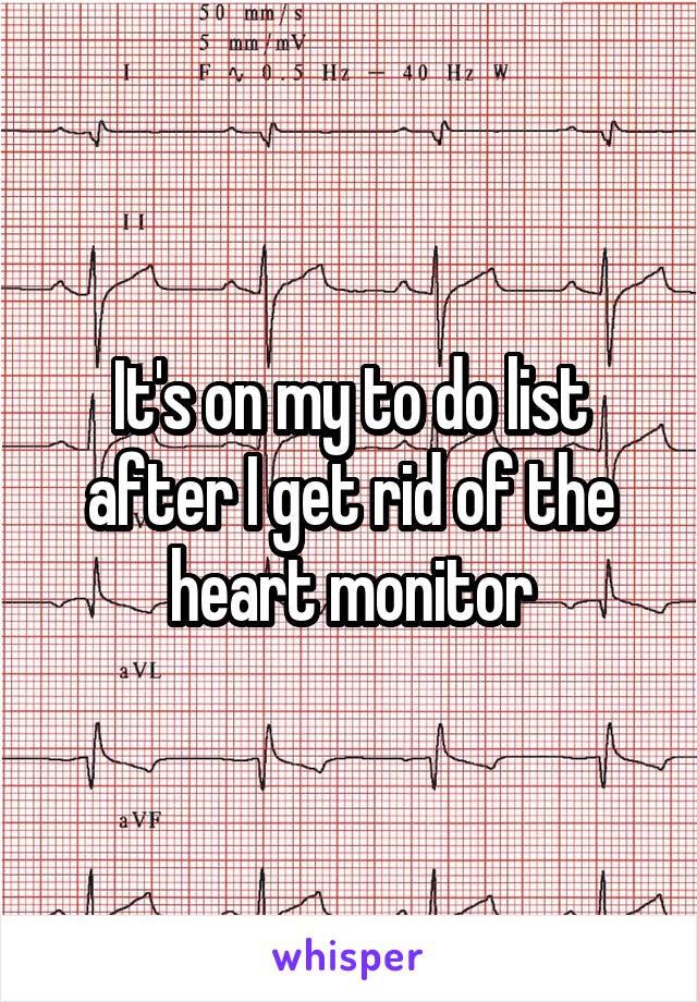 It's on my to do list after I get rid of the heart monitor