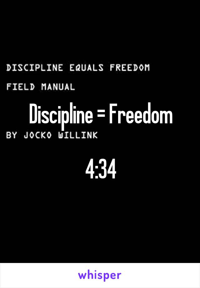 Discipline = Freedom

4:34