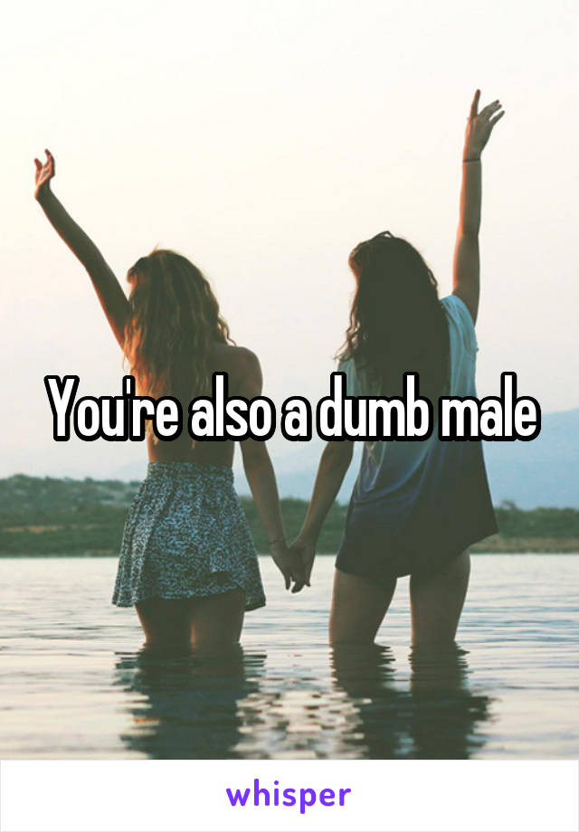 You're also a dumb male