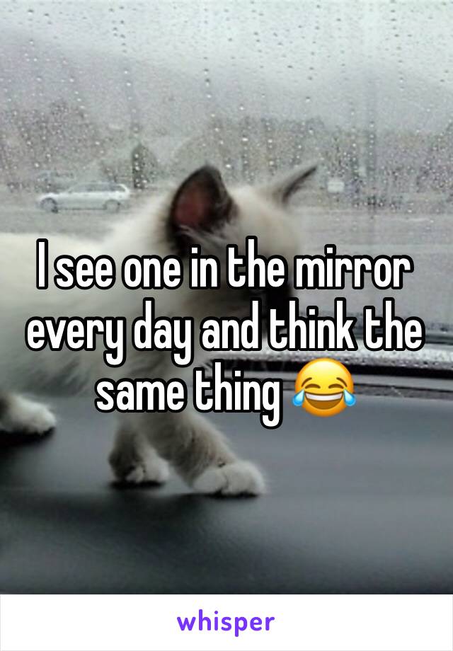 I see one in the mirror every day and think the same thing 😂