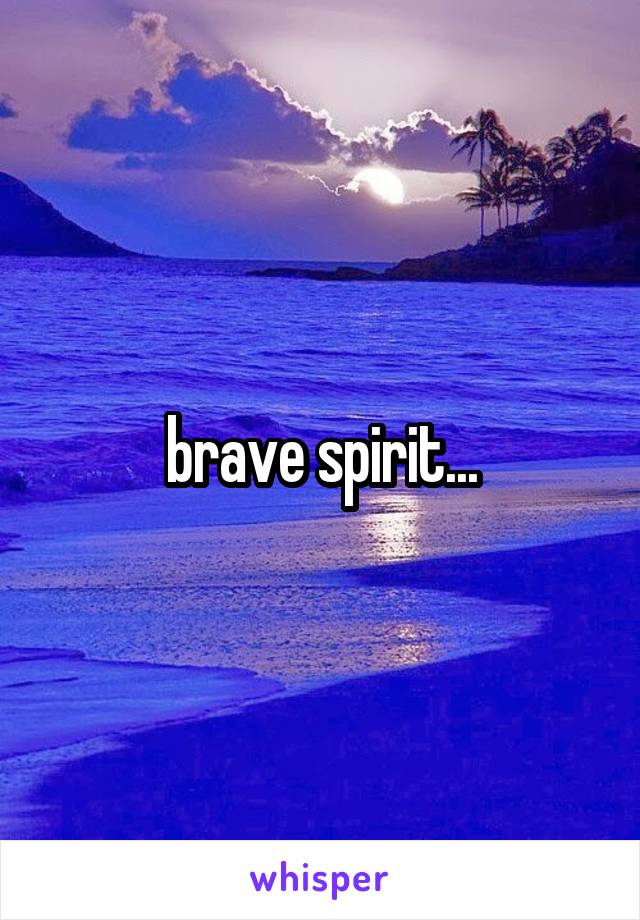 brave spirit...