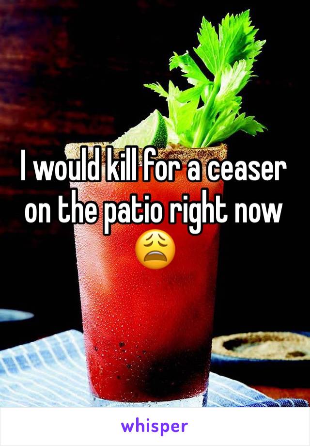 I would kill for a ceaser on the patio right now 😩