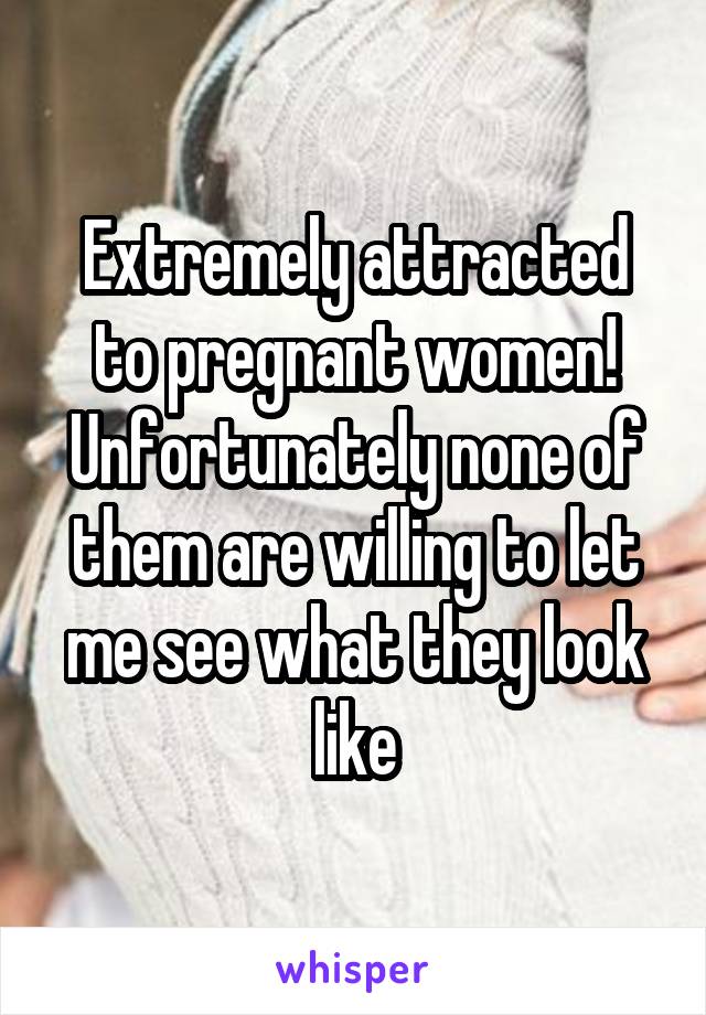 Extremely attracted to pregnant women!
Unfortunately none of them are willing to let me see what they look like