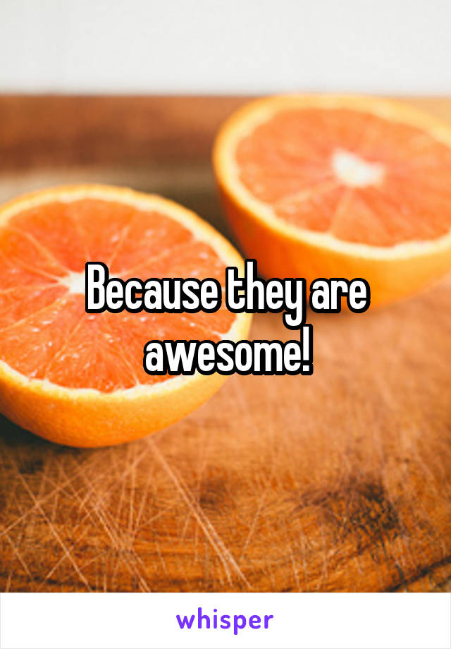 Because they are awesome!