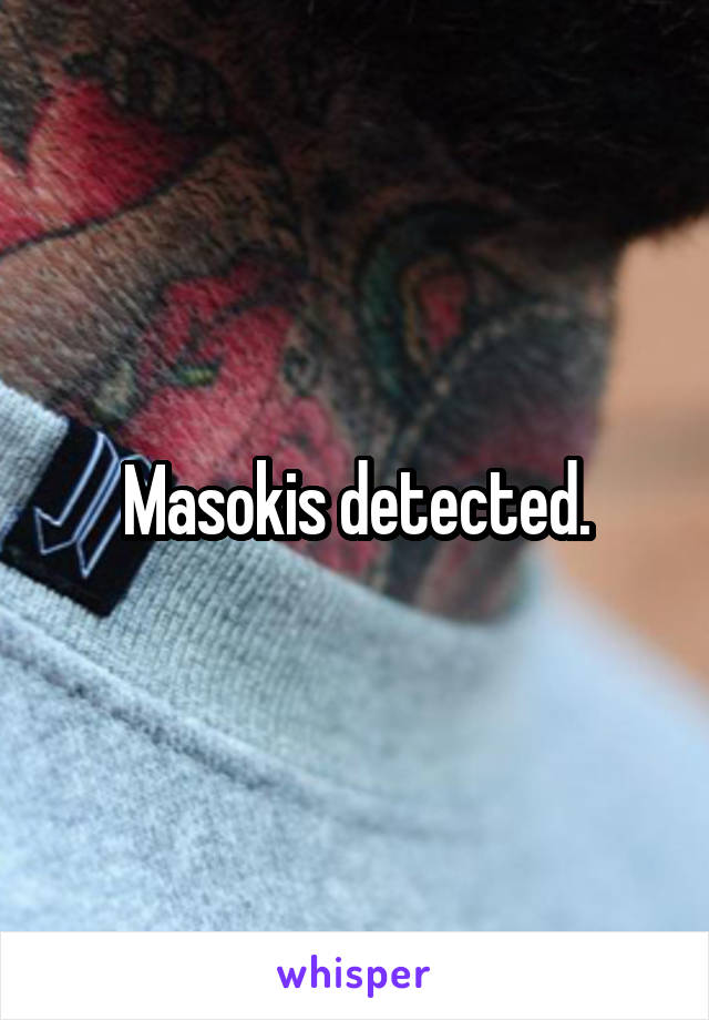 Masokis detected.