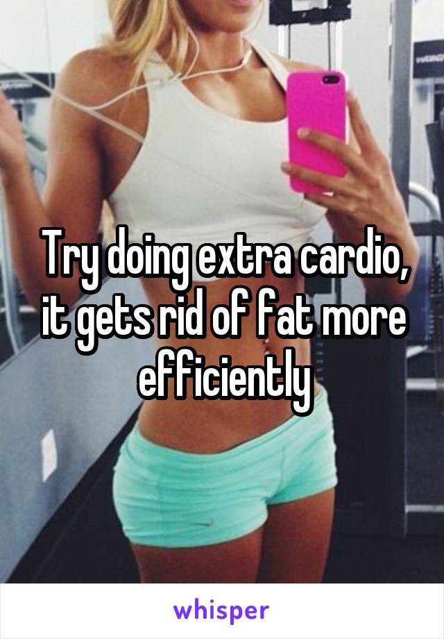 Try doing extra cardio, it gets rid of fat more efficiently
