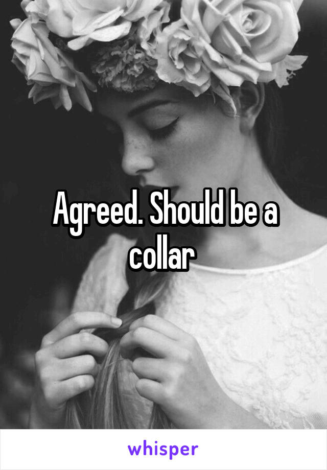 Agreed. Should be a collar 
