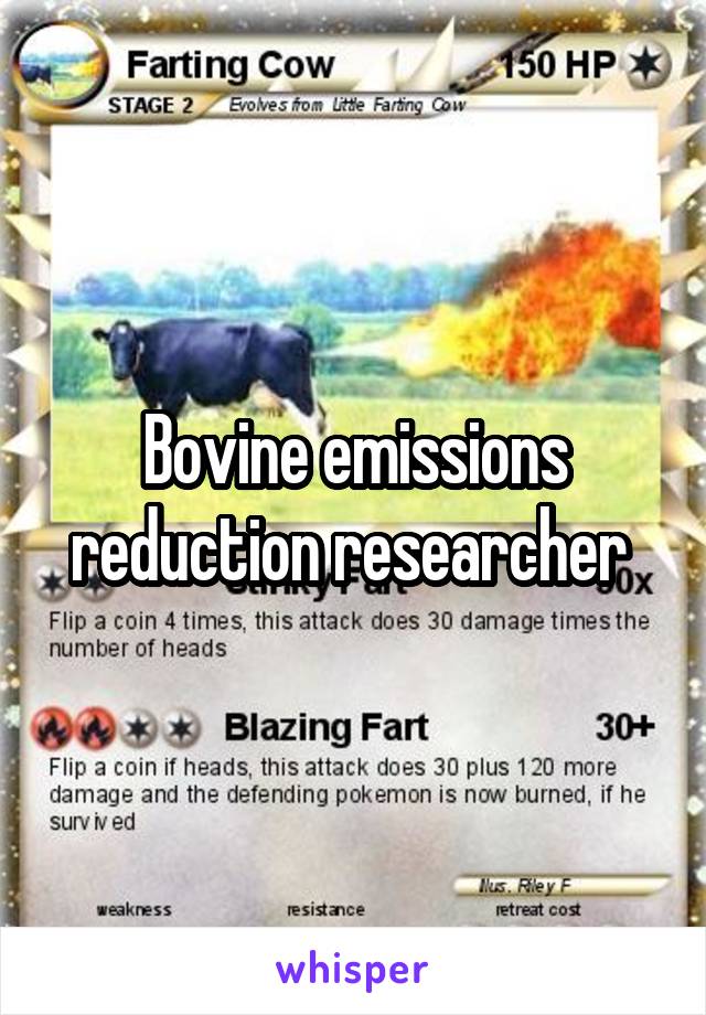 Bovine emissions reduction researcher 