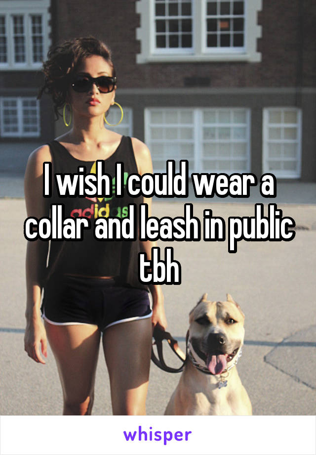 I wish I could wear a collar and leash in public tbh