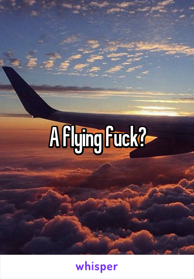 A flying fuck?