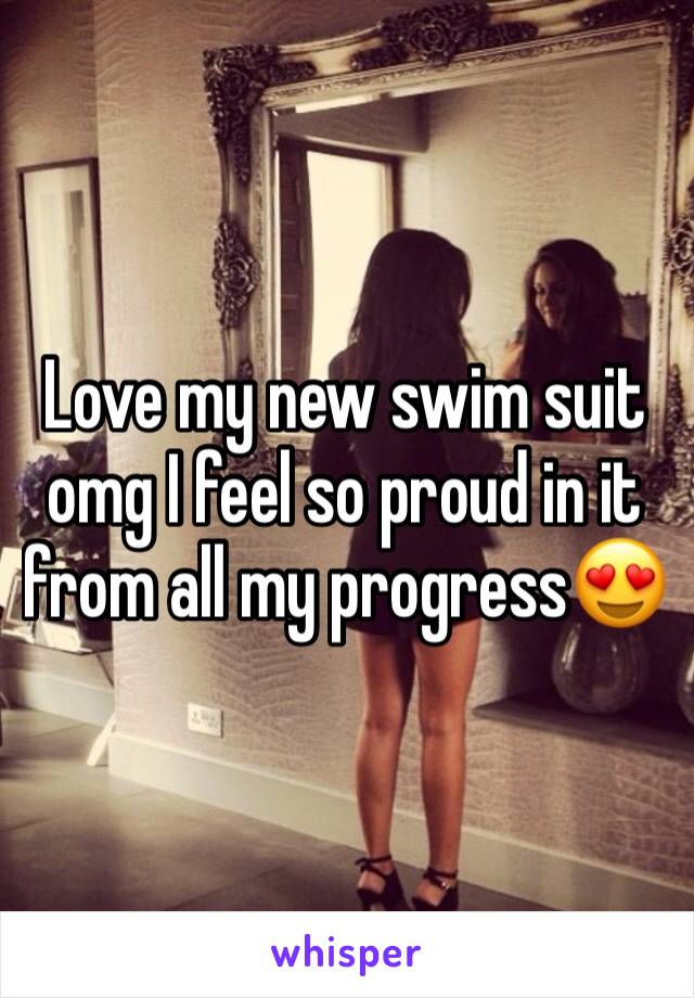 Love my new swim suit omg I feel so proud in it from all my progress😍