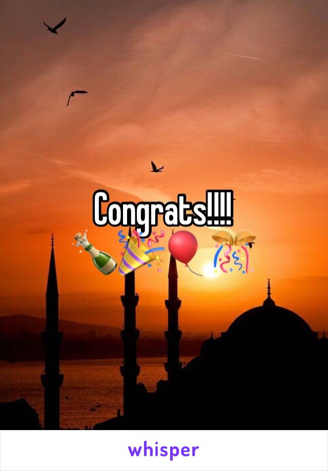 Congrats!!!! 
🍾🎉🎈🎊 