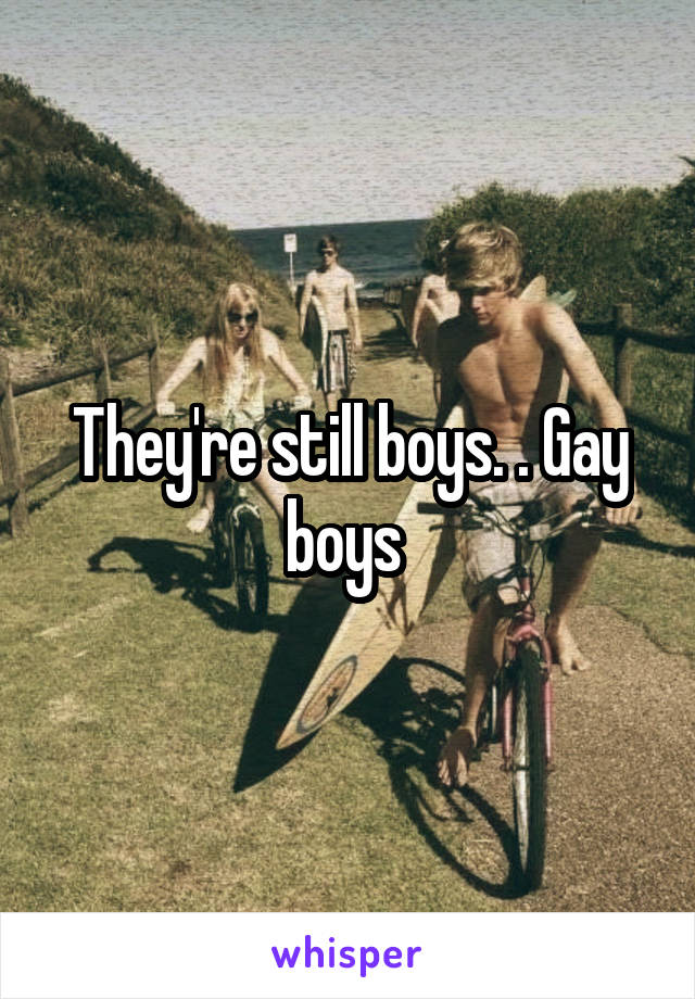 They're still boys. . Gay boys 