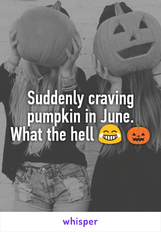 Suddenly craving pumpkin in June. What the hell 😂 🎃