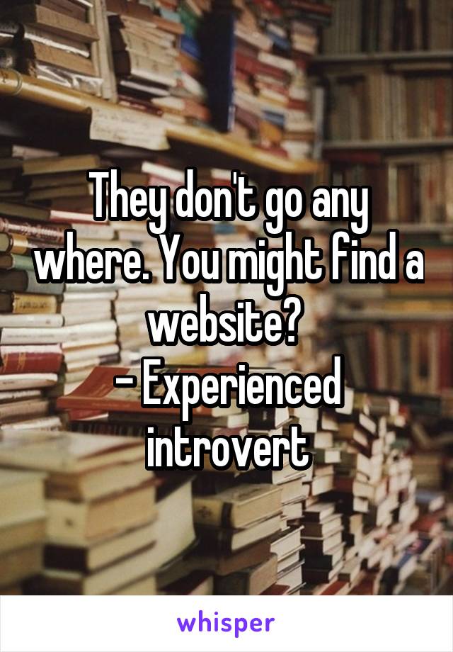 They don't go any where. You might find a website? 
- Experienced introvert