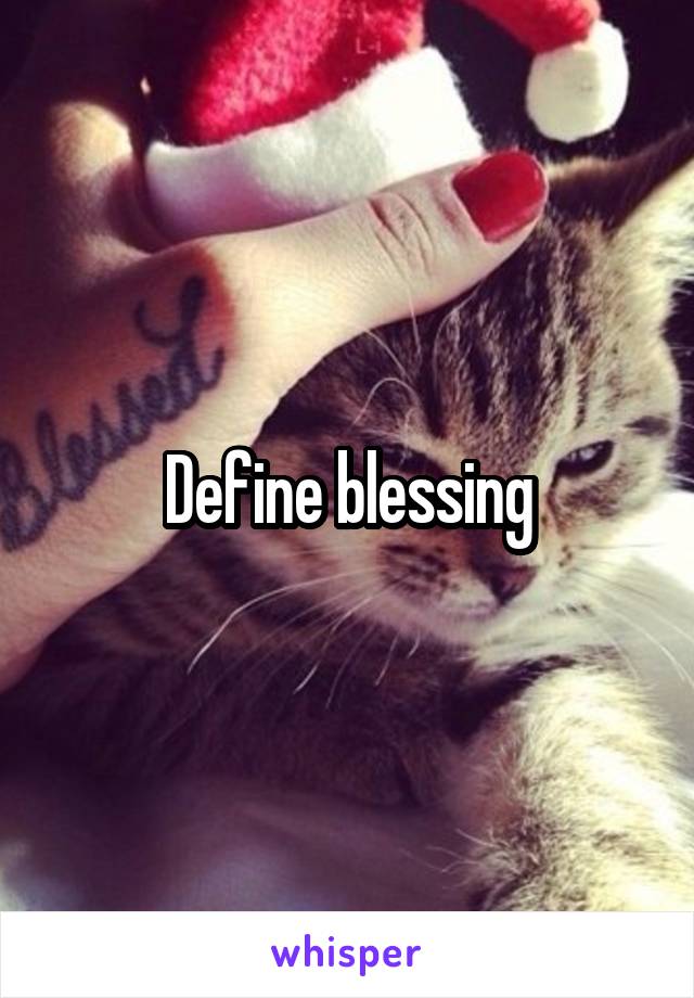 Define blessing