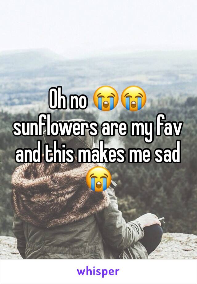 Oh no 😭😭 sunflowers are my fav and this makes me sad 😭