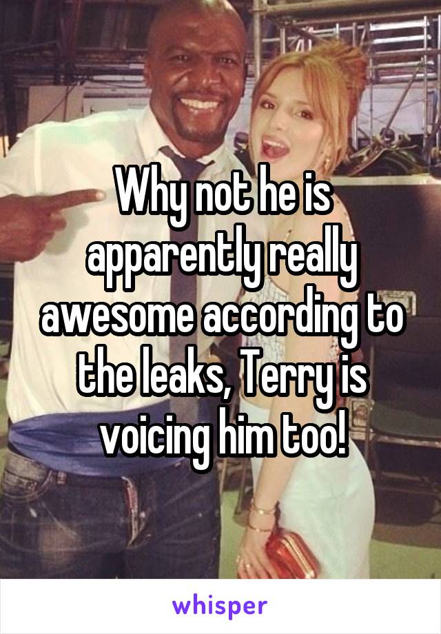 Why not he is apparently really awesome according to the leaks, Terry is voicing him too!