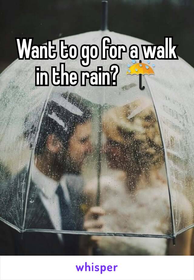 Want to go for a walk in the rain? ☔