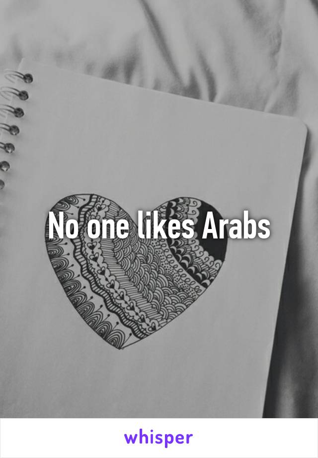 No one likes Arabs