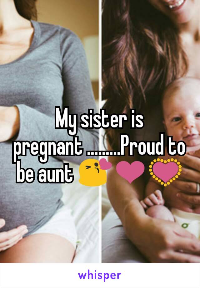 My sister is pregnant .........Proud to be aunt 😘❤💟