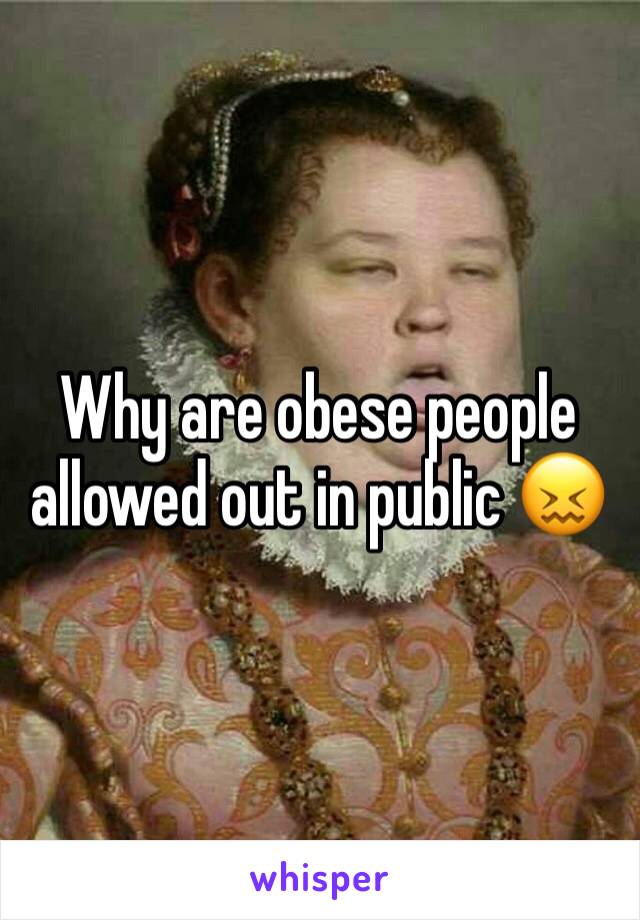 Why are obese people allowed out in public 😖