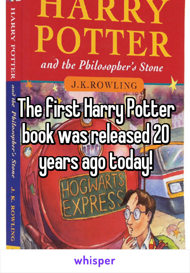 The first Harry Potter book was released 20 years ago today!