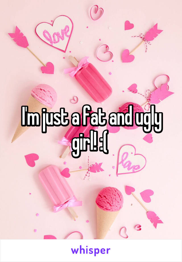 I'm just a fat and ugly girl! :( 