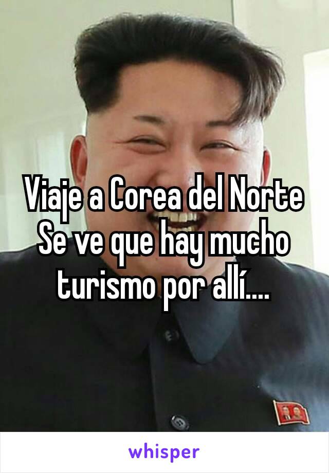 Viaje a Corea del Norte
Se ve que hay mucho turismo por allí....