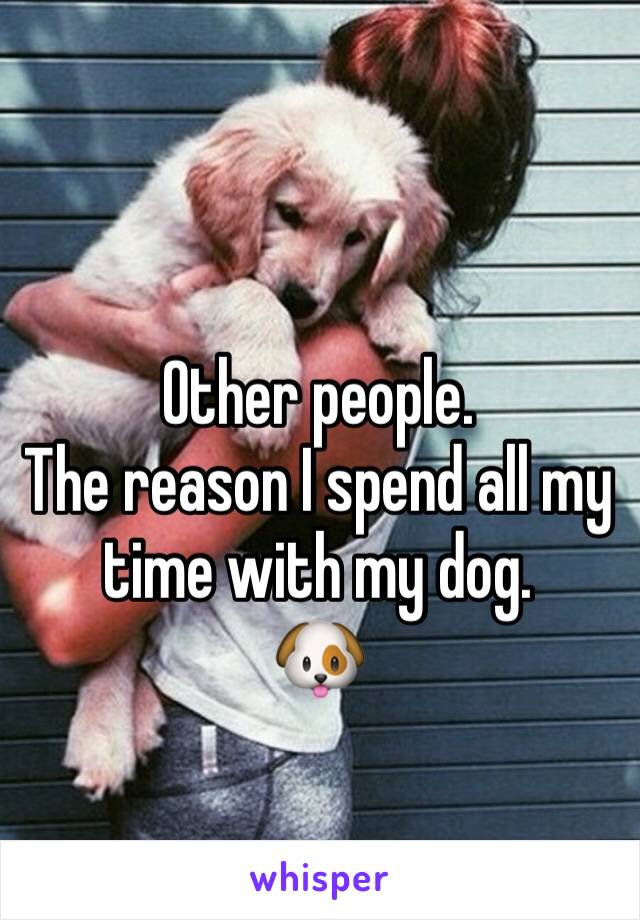 Other people. 
The reason I spend all my time with my dog. 
🐶