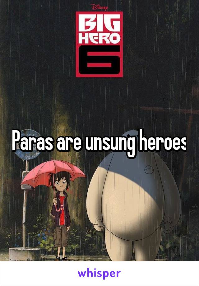 Paras are unsung heroes