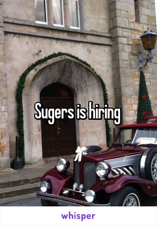 Sugers is hiring 