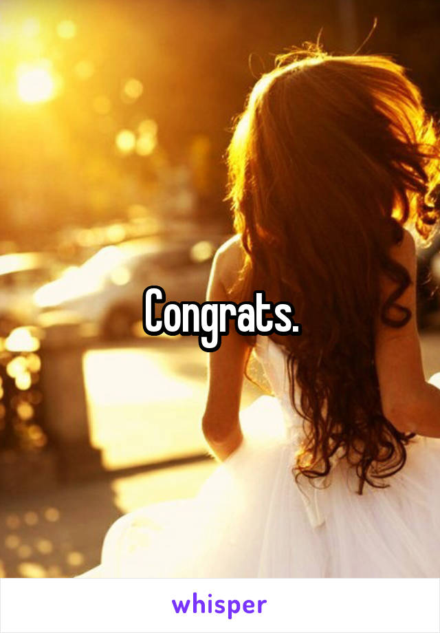 Congrats.