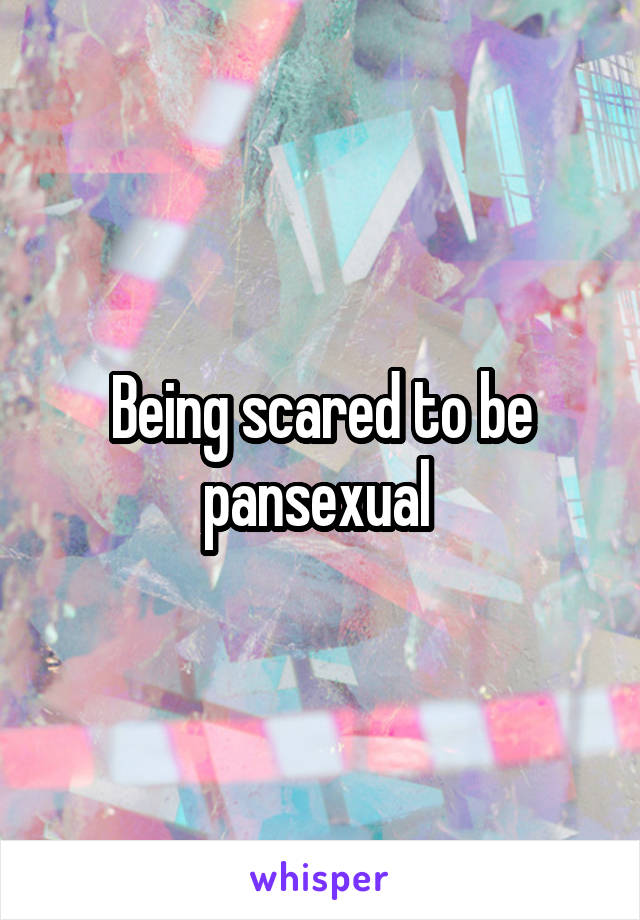 Being scared to be pansexual 