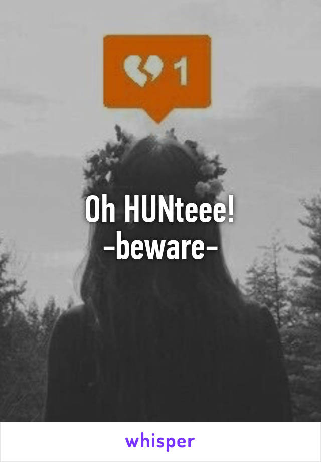 Oh HUNteee!
-beware-